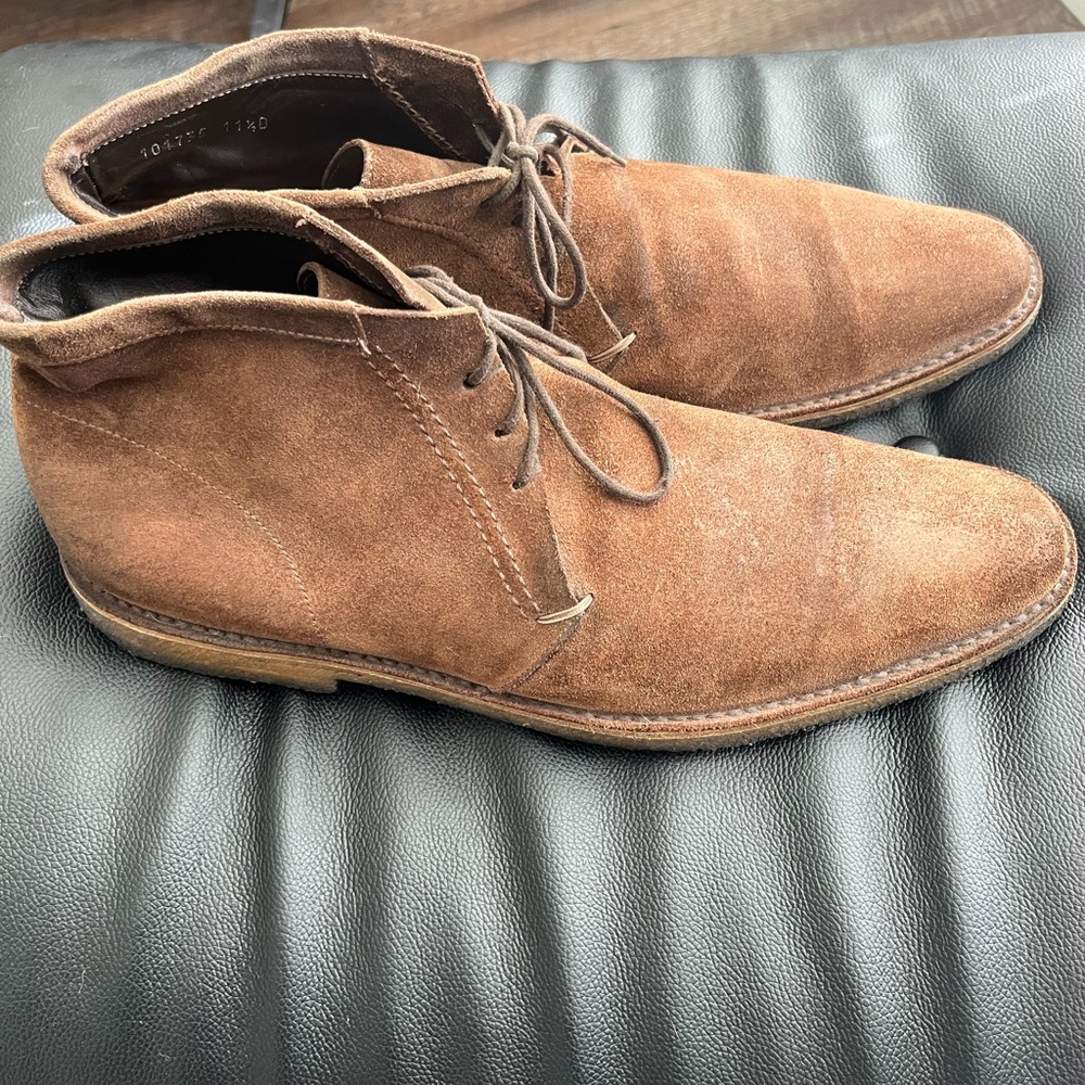 Gucci Men’s Brown Suede Ankle Boots